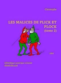 Couverture de livre violette représentant deux personnages de bande dessinée habillés en rouge et vert. Titre : Couverture de livre violette représentant deux personnages de bande dessinée habillés en rouge et vert. Titre :