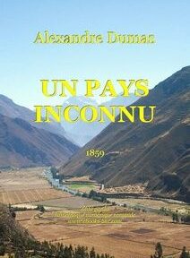 Couverture d'un livre représentant un paysage montagneux avec une rivière et des champs au premier plan. Le titre en jaune est 