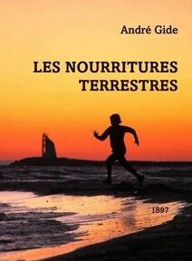 Silhouette d'une personne courant le long de la plage au coucher du soleil, avec un phare en arrière-plan. Le titre du livre 