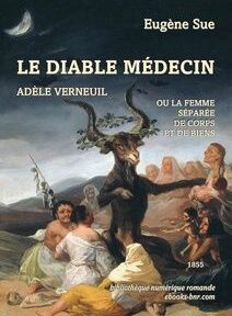 Couverture d'un livre sur lequel est peinte une figure démoniaque à tête de bouc et ailes, confrontée à plusieurs personnes. Le texte indique 