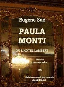 Un miroir ouvragé reflète la couverture du livre d'Eugène Sue 