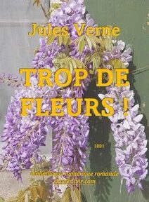 Une couverture de livre avec des fleurs de glycine violette et un texte jaune qui dit Une couverture de livre avec des fleurs de glycine violette et un texte jaune qui dit