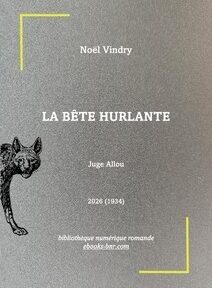vLa Bête hurlante de Noël Vindry La Bête hurlante de Noël Vindry et une image, grise, avec dans un bord,une image tronquée de hyène qui provient du site publicdomainvectors.org.